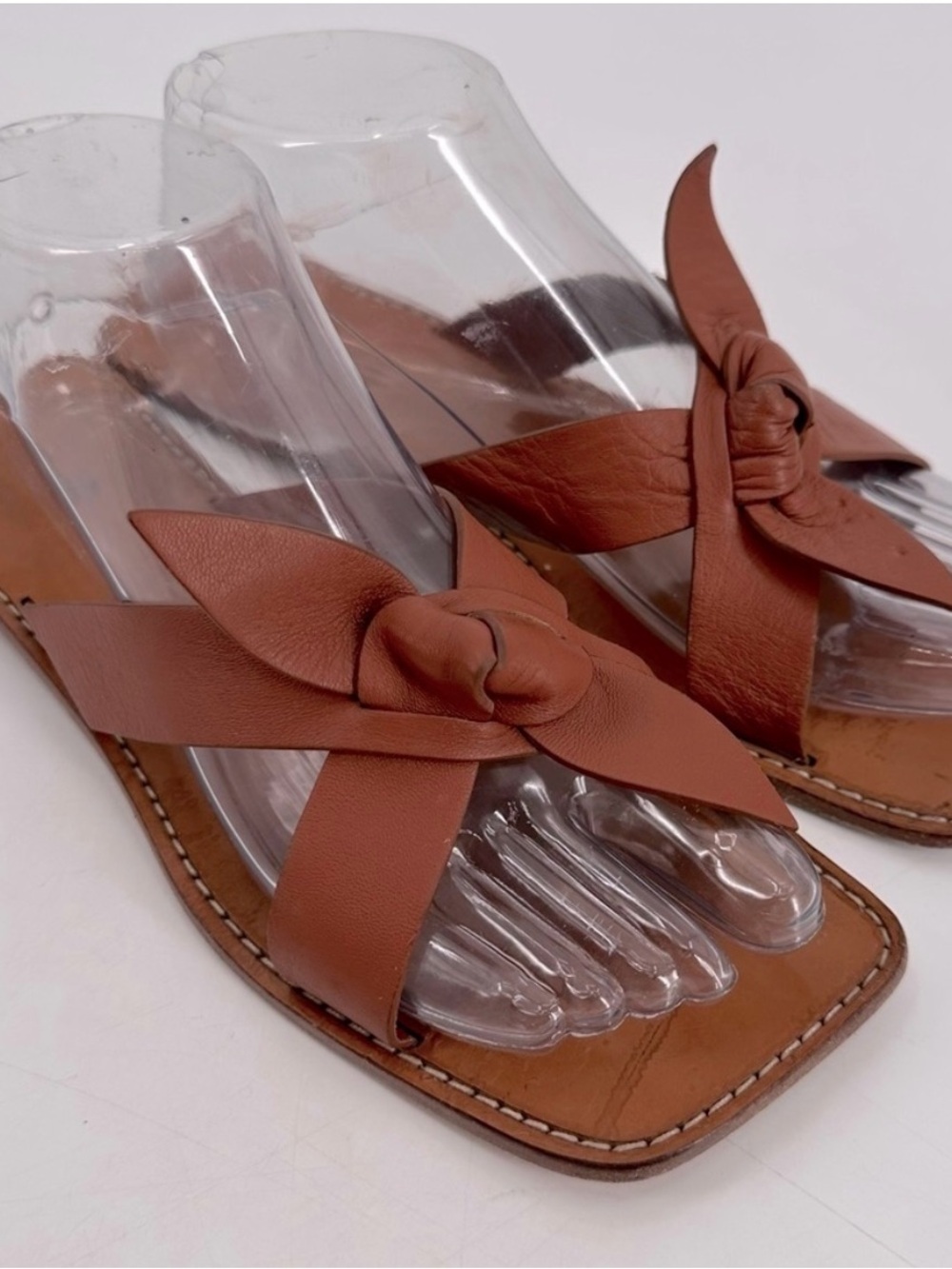 STAUD Leather Knotted Lei Sandals